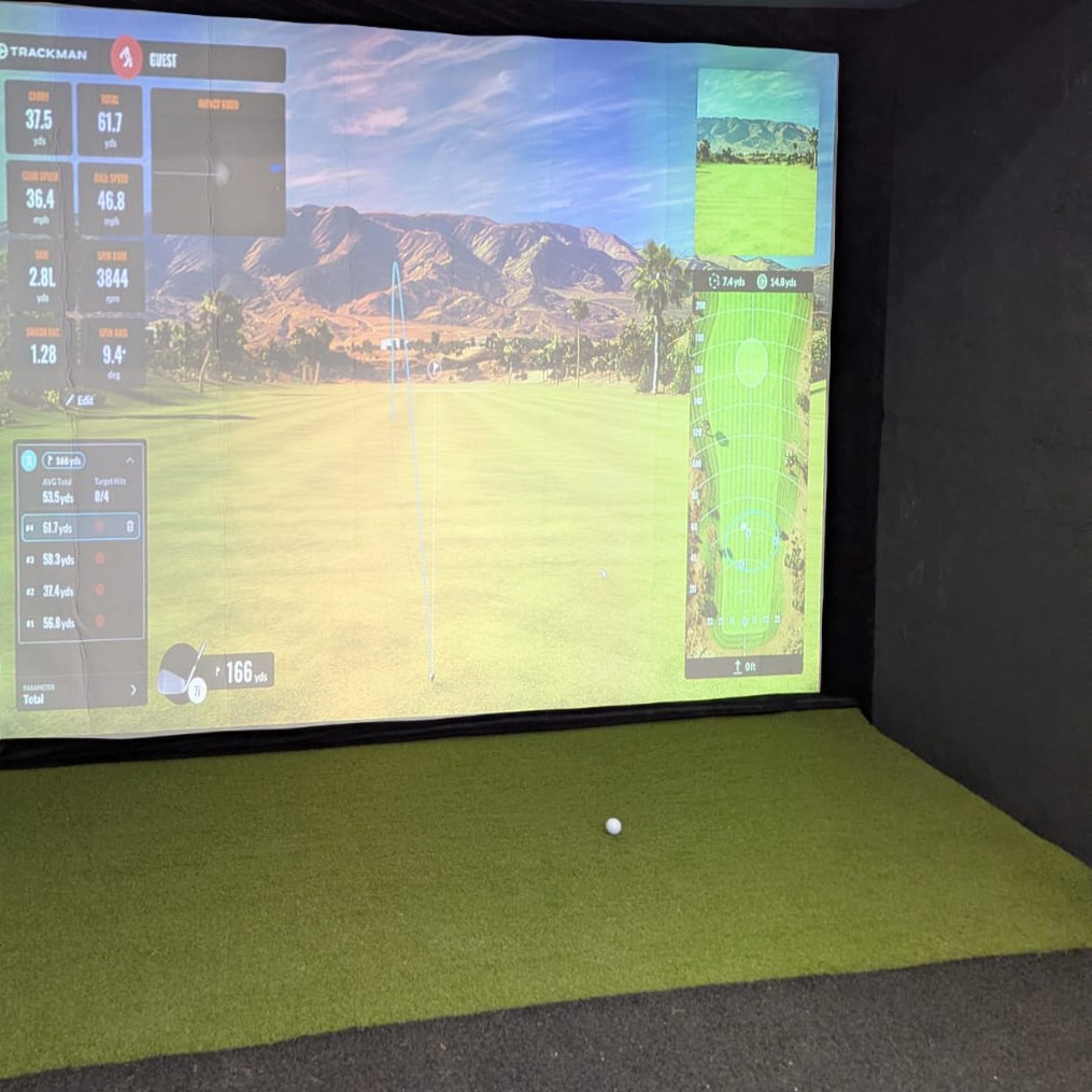 A recent golf simulator we have installed for a customer.