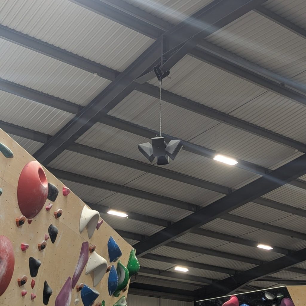 acoustic perfection because we got to install the audio system before the climbing centre opened