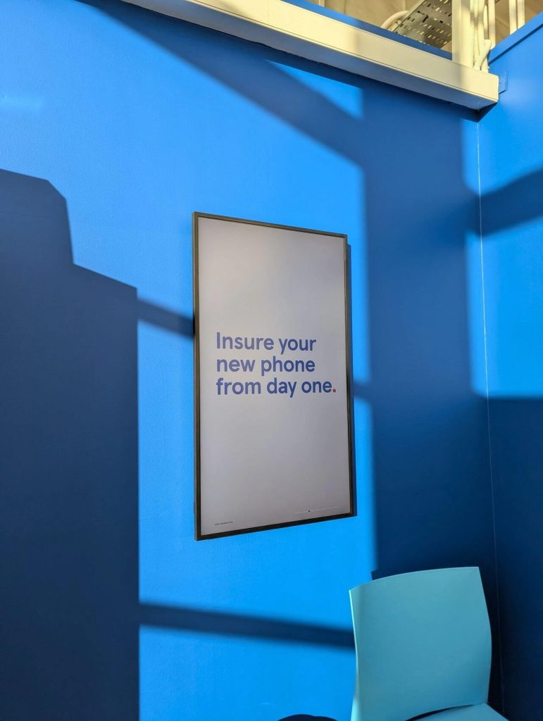 Digital signage installation at Tesco Retail Store