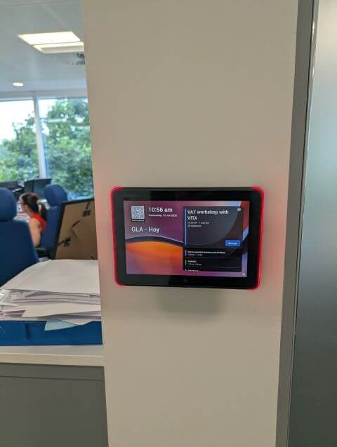 Wall mounted control panel for the new conference room